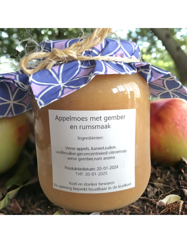 Appelmoes met gember en rumsmaak